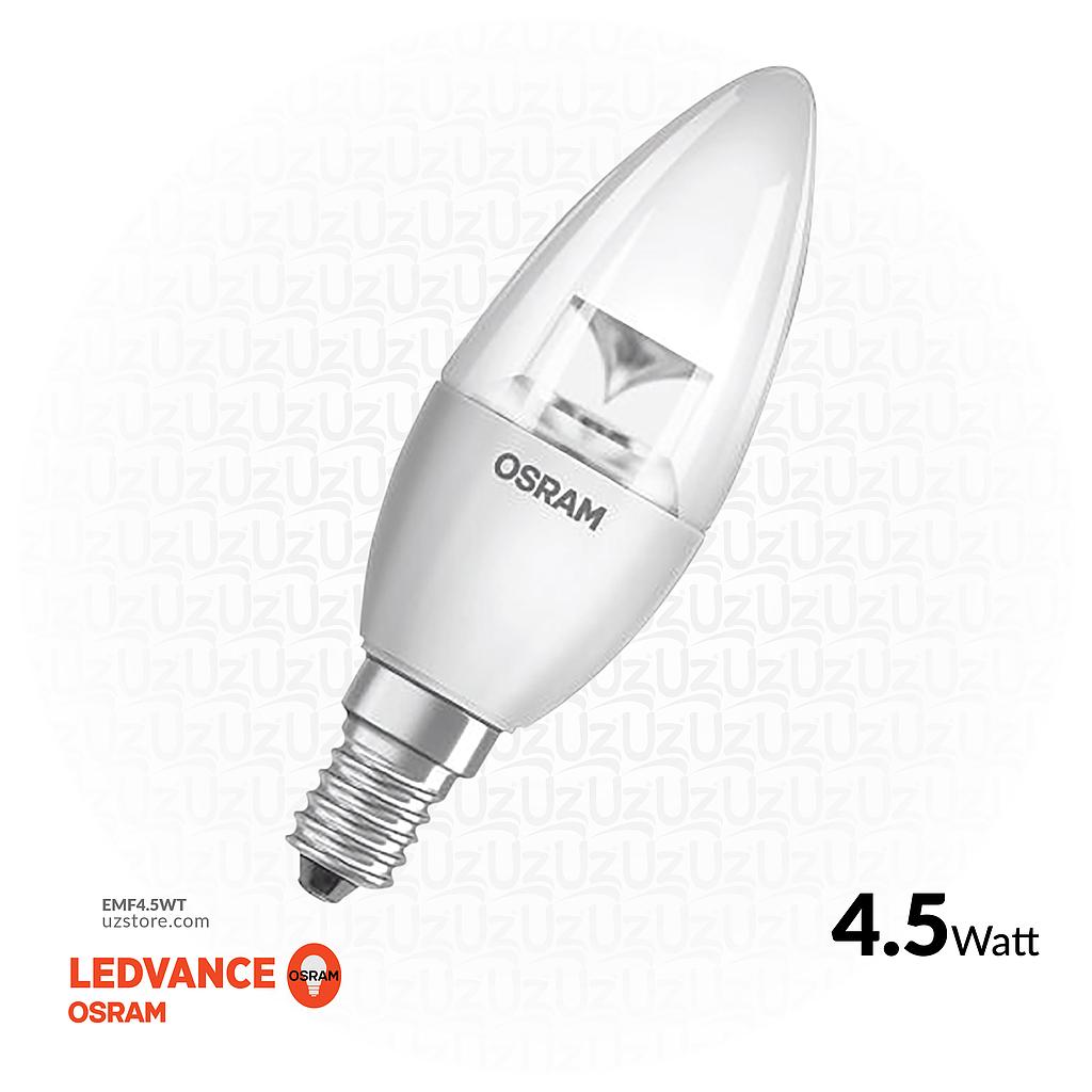 [EMF4.5WT] Osram Lamp 4.5W, E14, CLEAR CLAS B LED CANDLE, 2700K, CLEAR