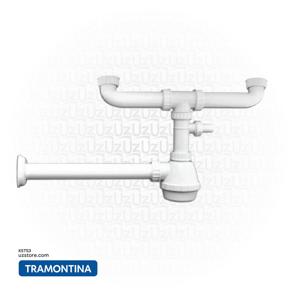 Tramontina double polypropylene 11/2'' Double Bottle trap for sinks and bowls