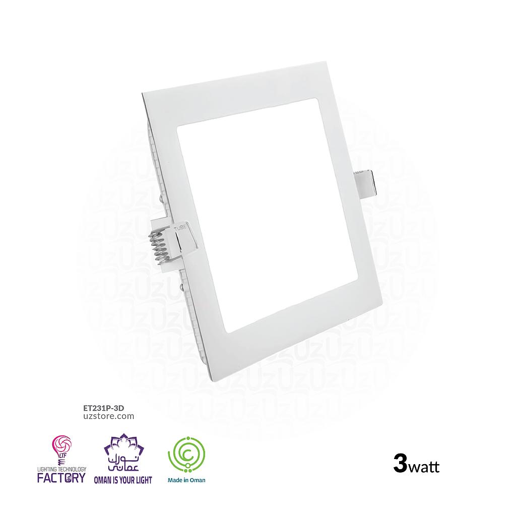 LTF 3W Square Panel light Sigma Daylight