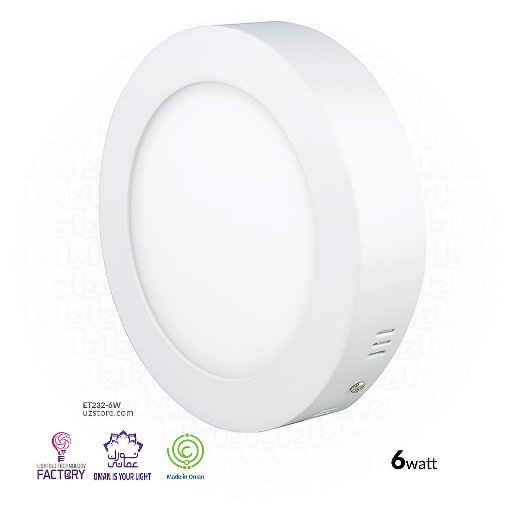 LTF 6W Round Surface light RHO Warm white