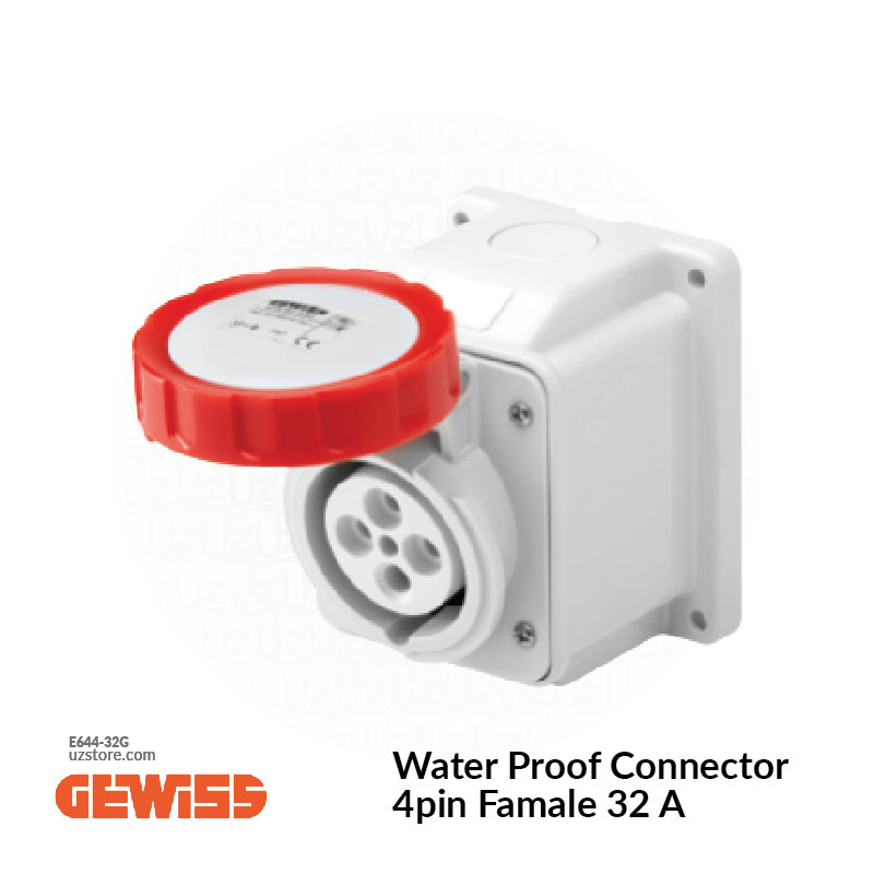 water Proof Connector 4pin Famale 32 A Gewiss