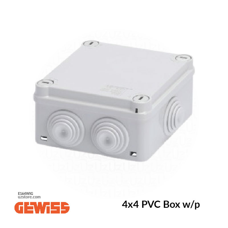 4x4 Pvc Box w/p Gewiss ITALY IP55 +Gland