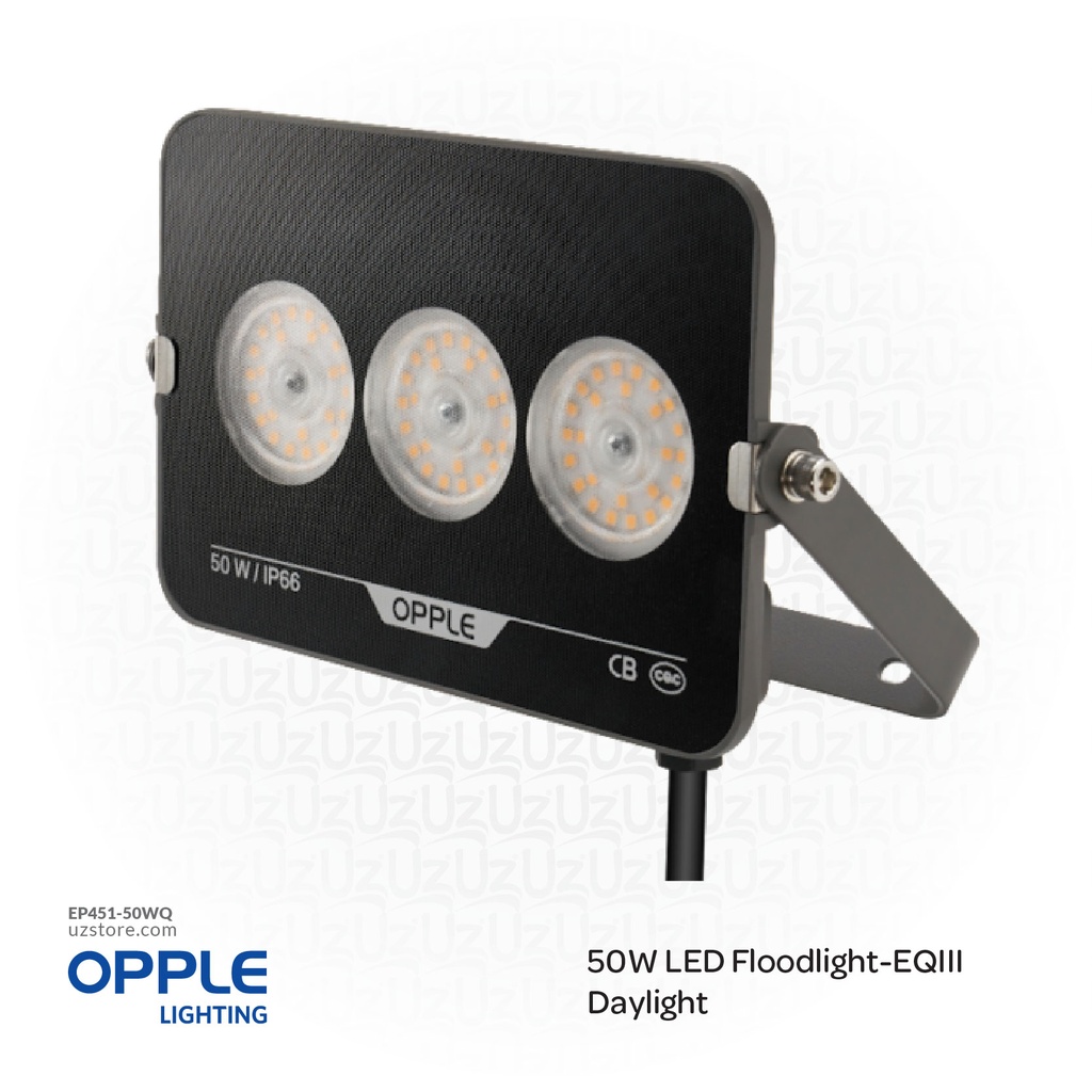 OPPLE LED Flood Light EQIII 50W-3000K-GY-GP, Warm White 709000054200/709000074700/709000114400