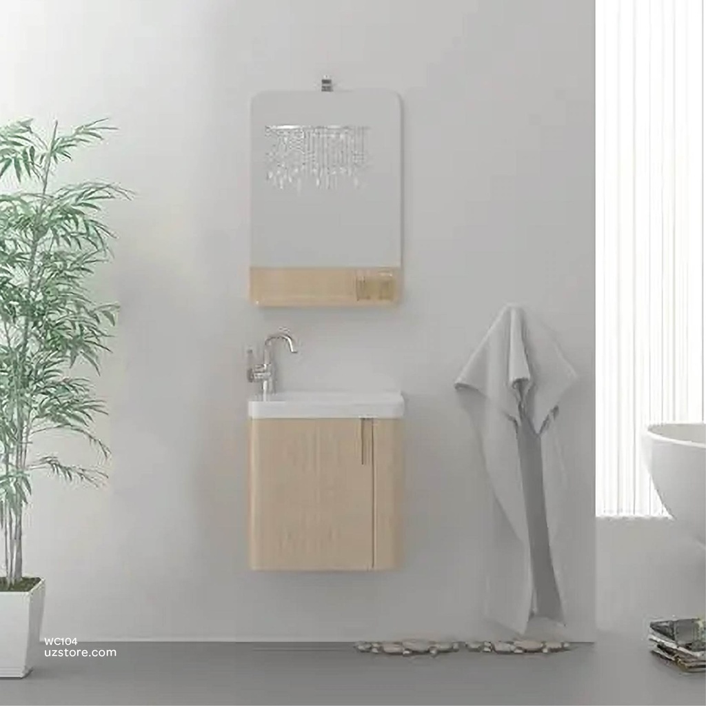Wash Basin With Cabinet& Mirror with shelf KZA-1604045 45*32*53 CM