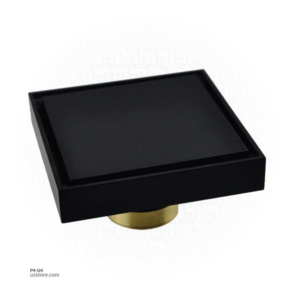 Black Color Brass Floor Drain 9873QBC 10*10
