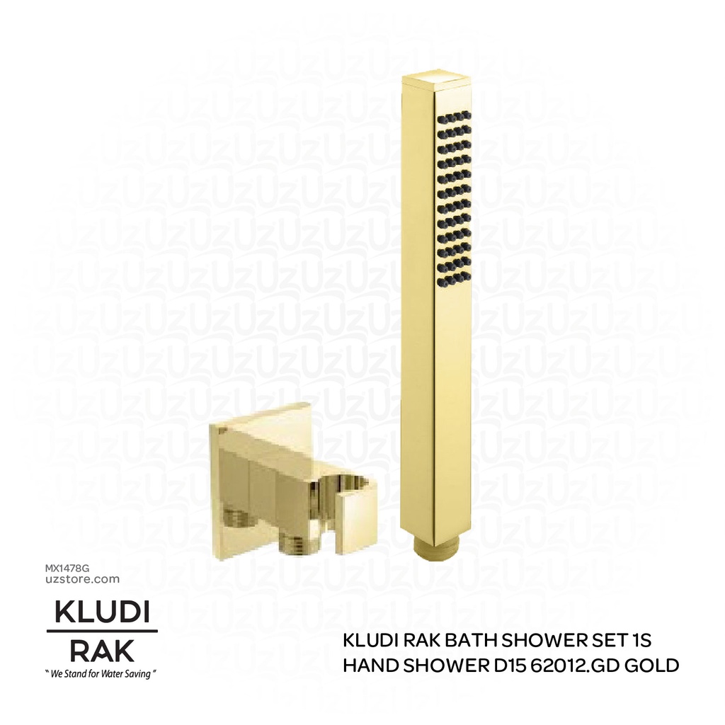 KLUDI RAK Bath Shower Set 1S,Gold Hand Shower D 15
 RAK62012.GD