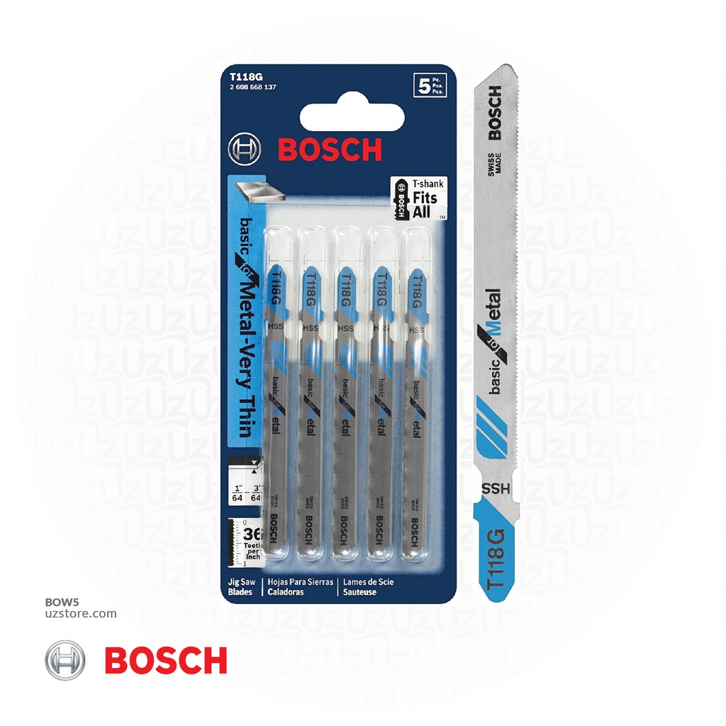 BOSCH HSS Jig saw blade 5pcs T118G