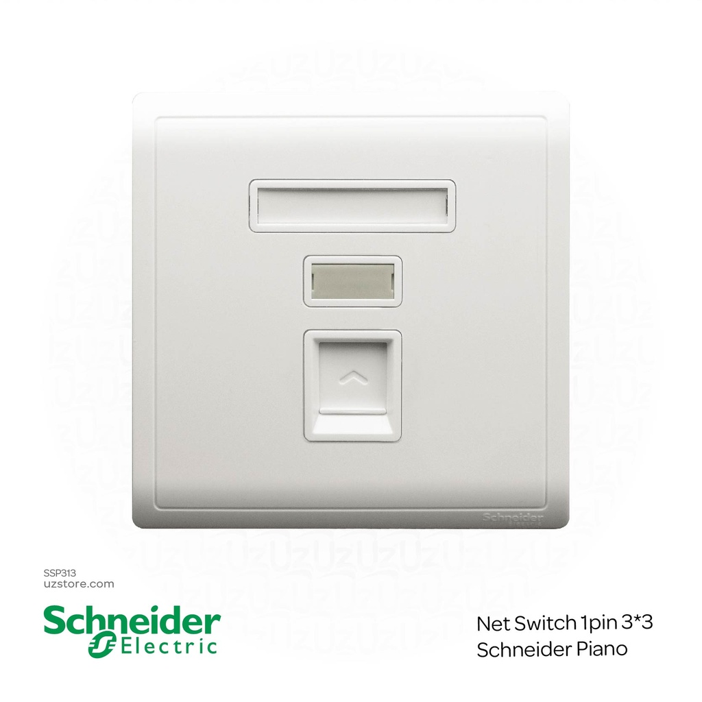 Telephone + net switch 1+1 pin 3*3 Schneider Piano