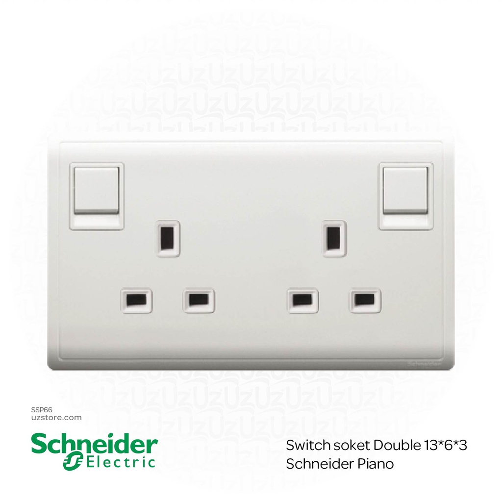 Switch soket Double 13*6*3 Schneider Piano