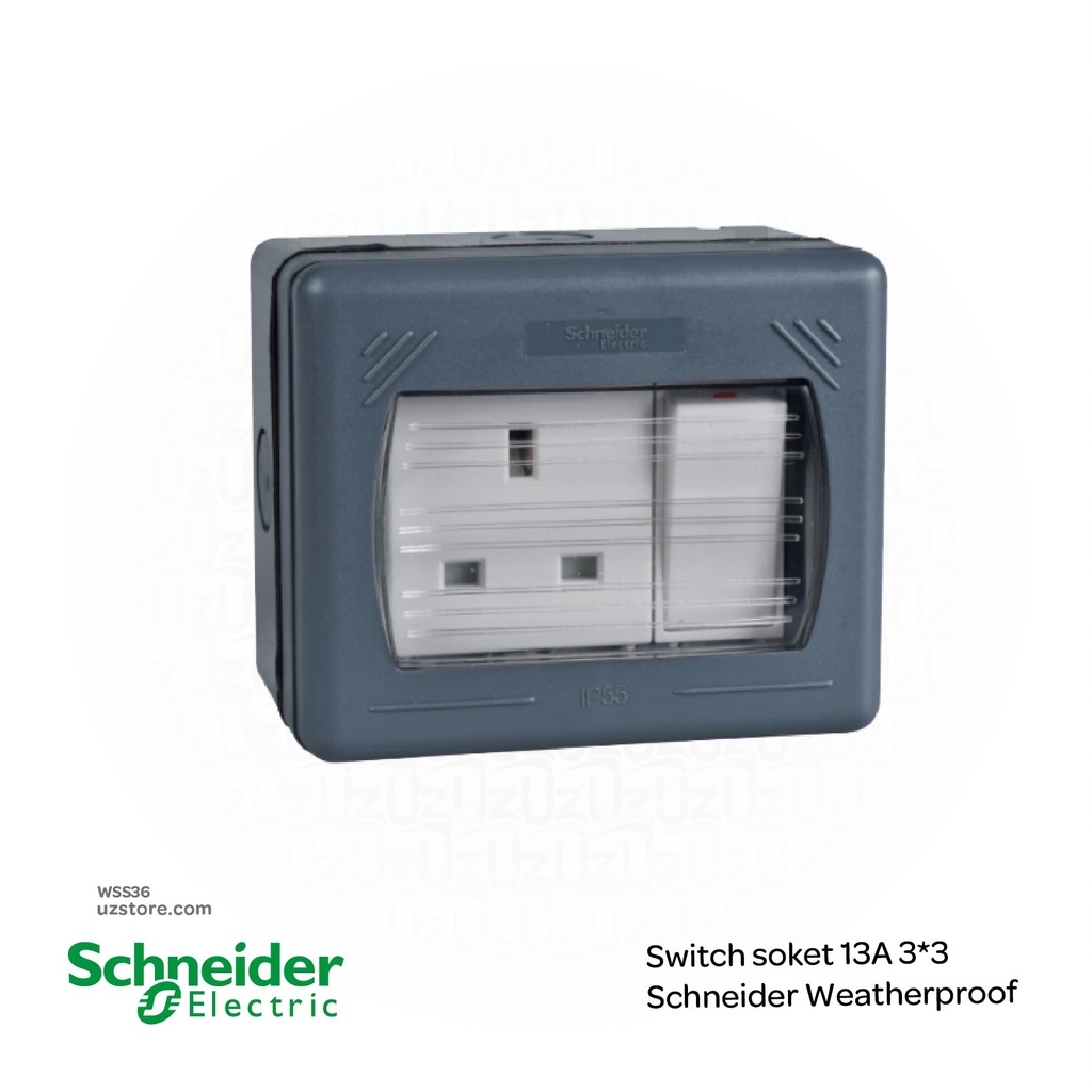 سويك ساكت 13A 3*3 Schneider Weatherproof