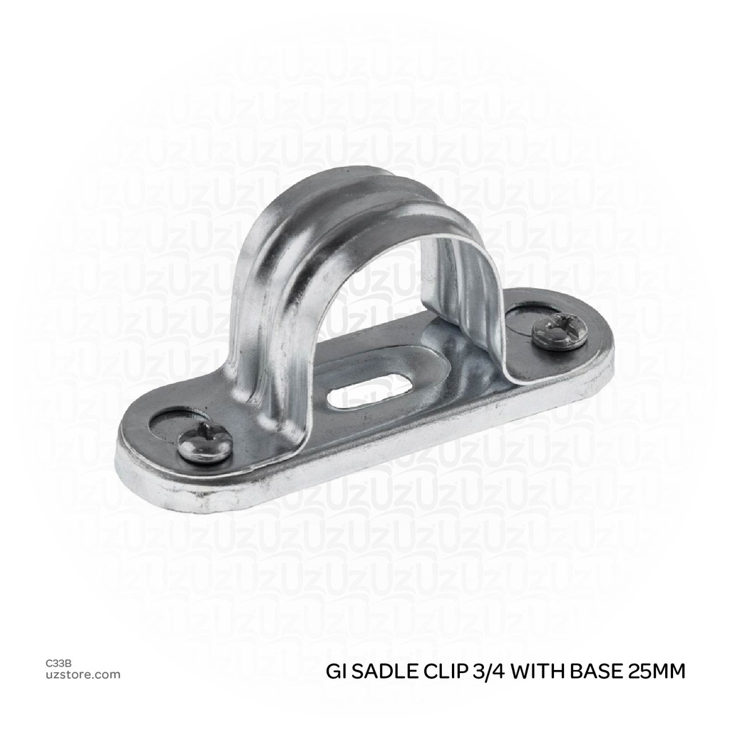 GI SADLE CLIP 1/2 WITH BASE 20MM