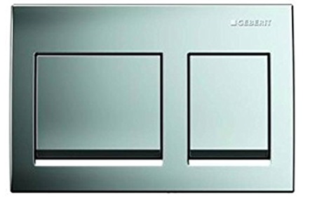 Geberit Actuator plate Alpha 15 for duel flush: bright chrome plated GB115.045.21.1 Square