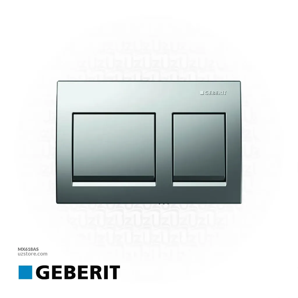 [MX618AS] Geberit Actuator plate Alpha 15 for duel flush: bright chrome plated GB115.045.21.1 Square