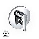 KLUDI RAK Polaris Concealed Single Lever Bath and Shower Mixer,
 Trim Set 2Ways RAK10075