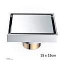 Chrome Color Brass Floor Drain 9873ACP 15*15