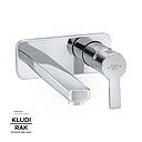 KLUDI RAK Passion 2 Hole Wall Mounted Concealed Basin Mixer (220mm Spout) RAK13024