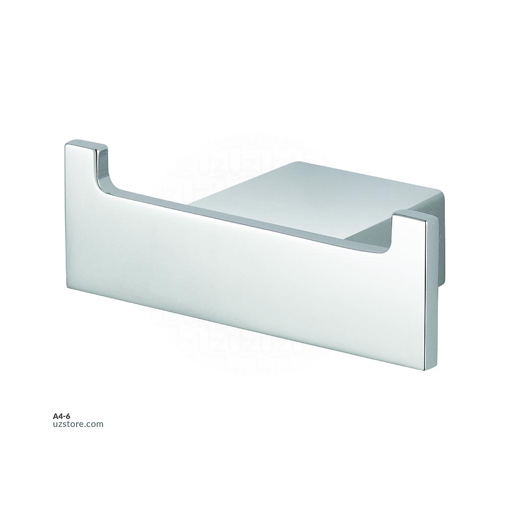 Chromed Double hooks Brass & stainless steel