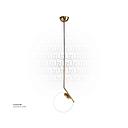 Pendant Light E27 MD4078-S Gold with a White Ball