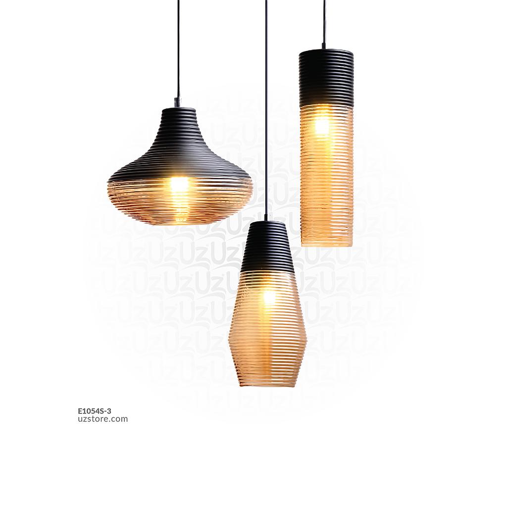 Black + Amber Pendant Light MD3204-3 
