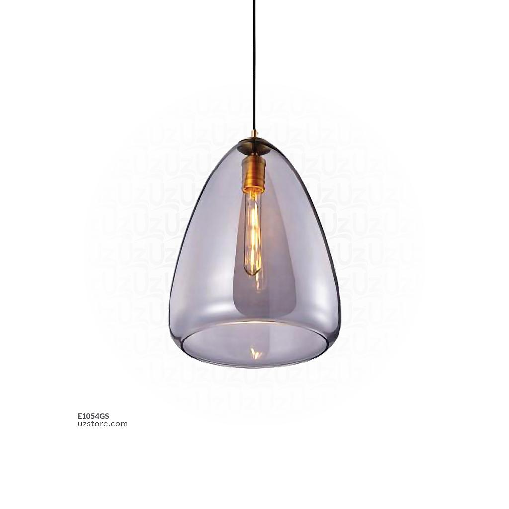 Smoky Grey Glass Pendant Light MD3208-BL D300*H410