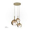 Amber Glass Pendant Light MD3227-130-3 D130