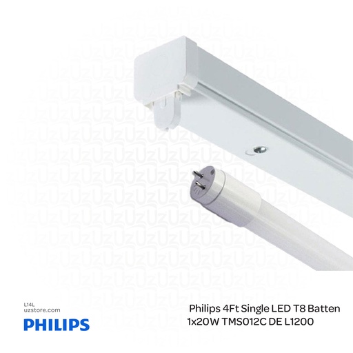 [L14L] PHILIPS 4Ft Single LED T8 Batten 1x20W TMS0120C DE L1200 911401887982