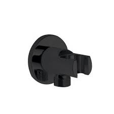 KLUDI RAK Black Wall Supply with Shower Holder Brass DN 15, Size 32 x 89 mm
 RAK22082.BK1