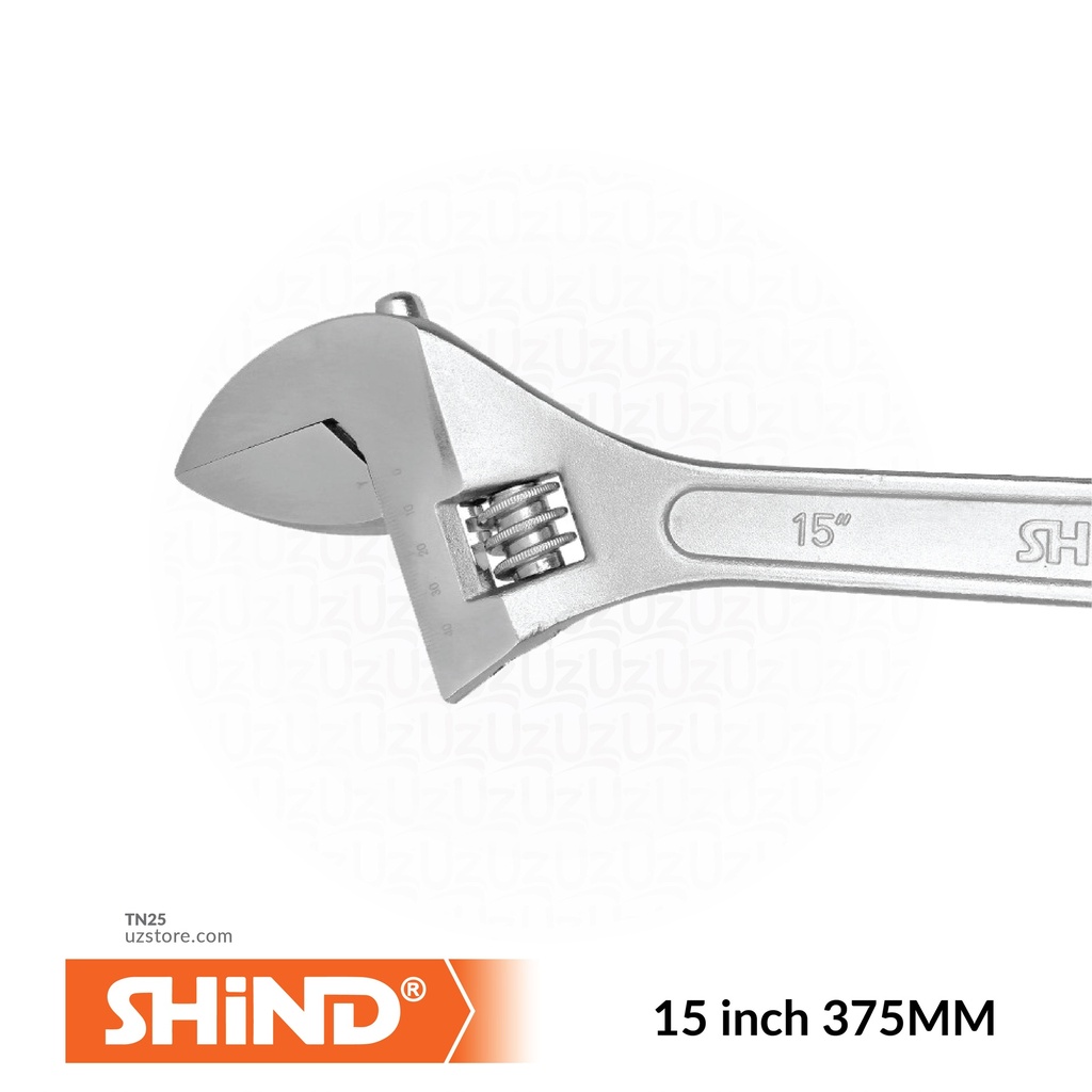 Shind - 15 inch 375MM adjustable wrench with light handle 94139