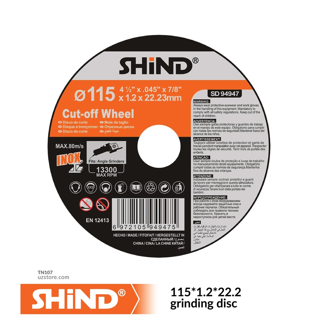 Shind - 115*1.2*22.2 grinding disc 94947