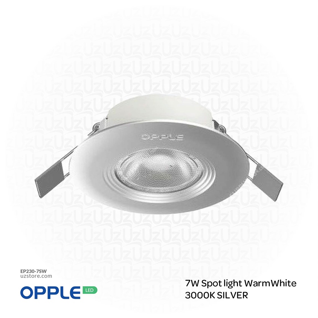 OPPLE LED Spot Light 7W , 3000K Warm White Silver 