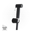 KLUDI RAK ABS Black Shattaf With Hose And Wall Holder RAK32008 