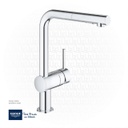 جروهي مينتا  خلاط مغسلة مطبخ بمقبض فردي L-spout pull-out spray 30274000