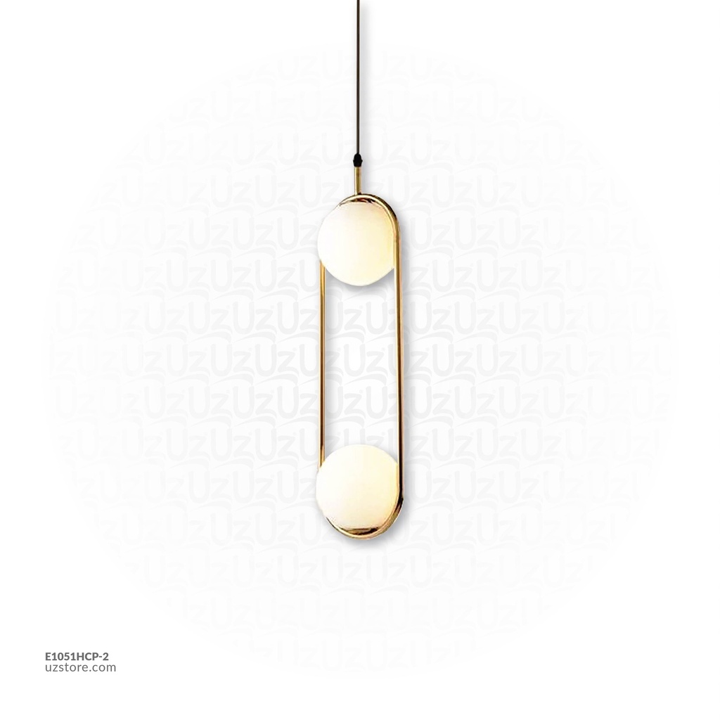 Pendant Light E27*2 MD4004 Gold with Double White Ball