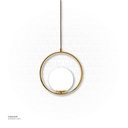 Pendant Light E27 MD4002-S Gold with a White Ball