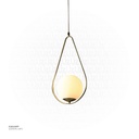 Pendant Light E27 MD4001-S Gold with a White Ball