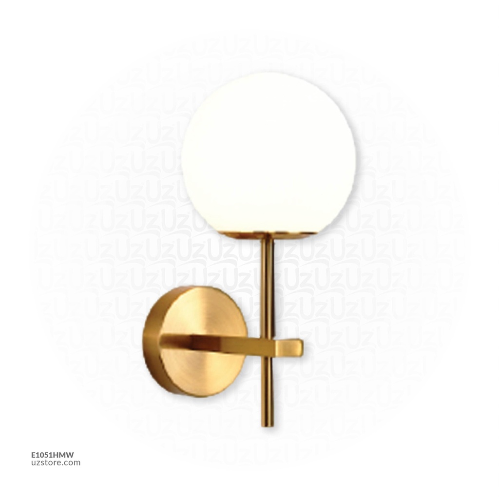 Wall Light E27 MB4004 Gold with a White Ball