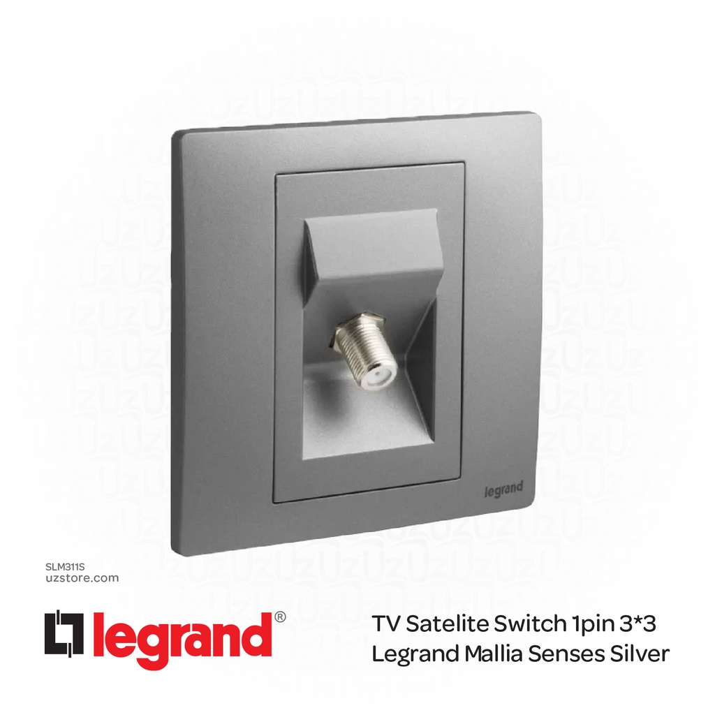 TV Satelite Switch 1pin 3*3 Legrand Mallia Silver