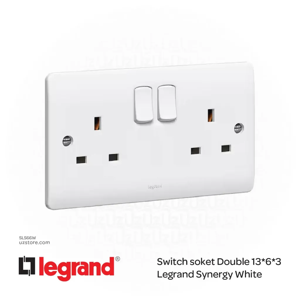 Switch soket Double 13*6*3 Legrand Synergy White