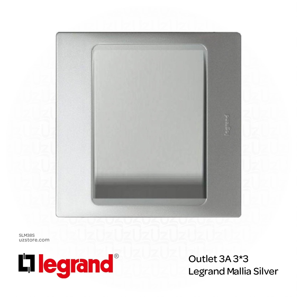 [SLM38S] Outlet 3A 3*3 Legrand Mallia Silver