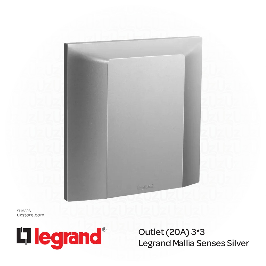 Outlet (20A) 3*3 Legrand Mallia Silver