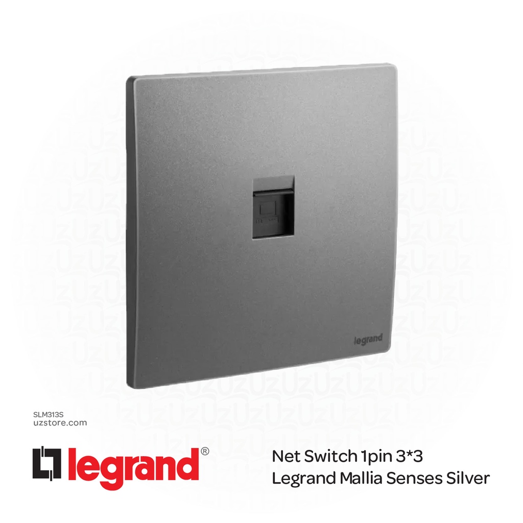 Net Switch 1pin 3*3 Legrand Mallia Silver