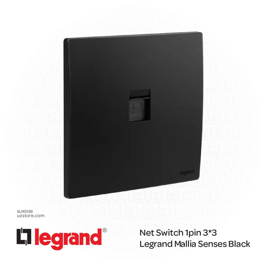 Net Switch 1pin 3*3 Legrand Mallia Black