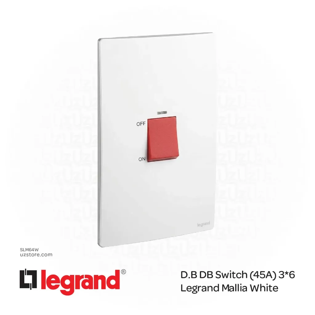 D.B DB Switch (45A) 3*6 Legrand Mallia White