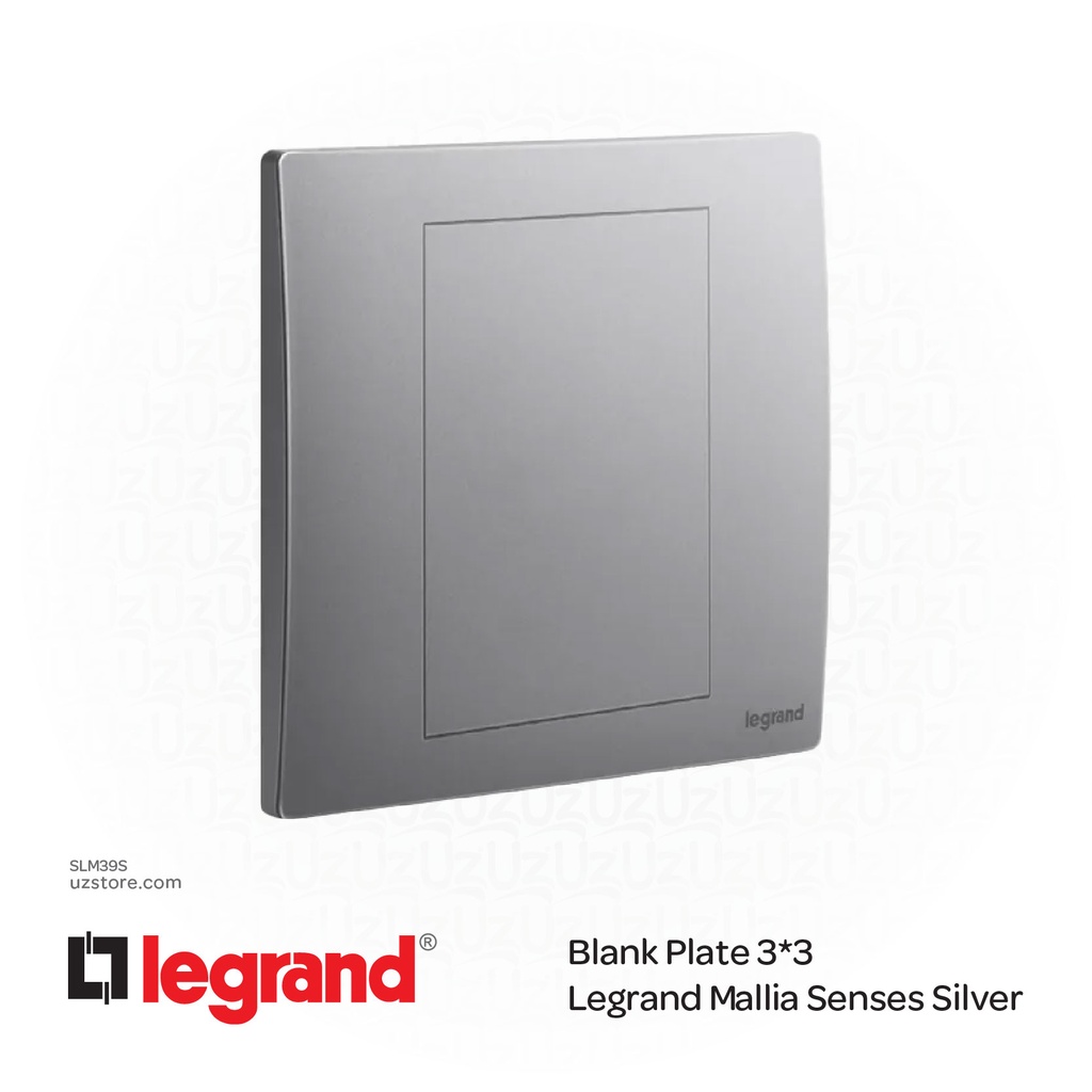 Blank Plate 3*3 Legrand Mallia Dark Silver 281190DS