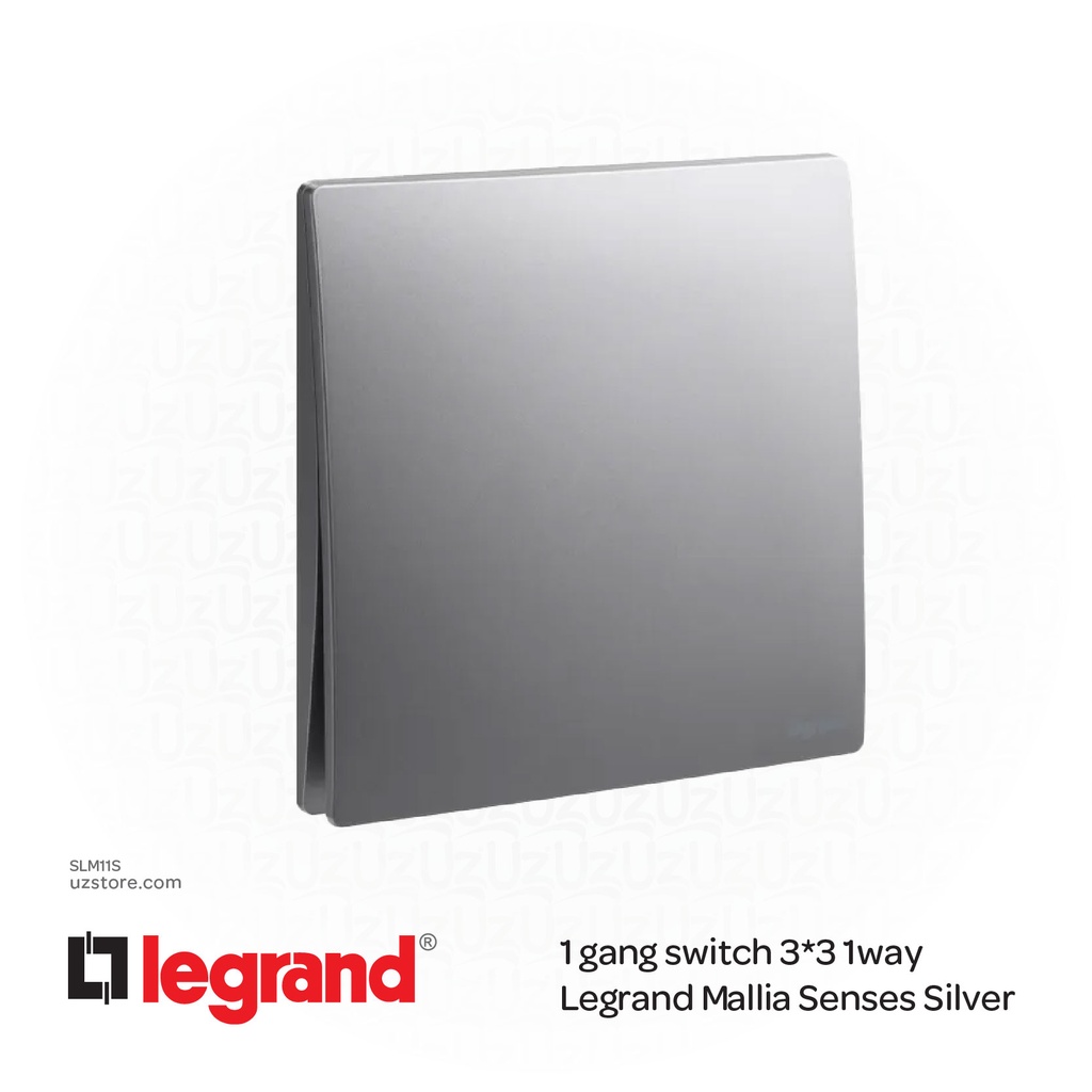 1 gang switch 3*3 1way Legrand Mallia Silver