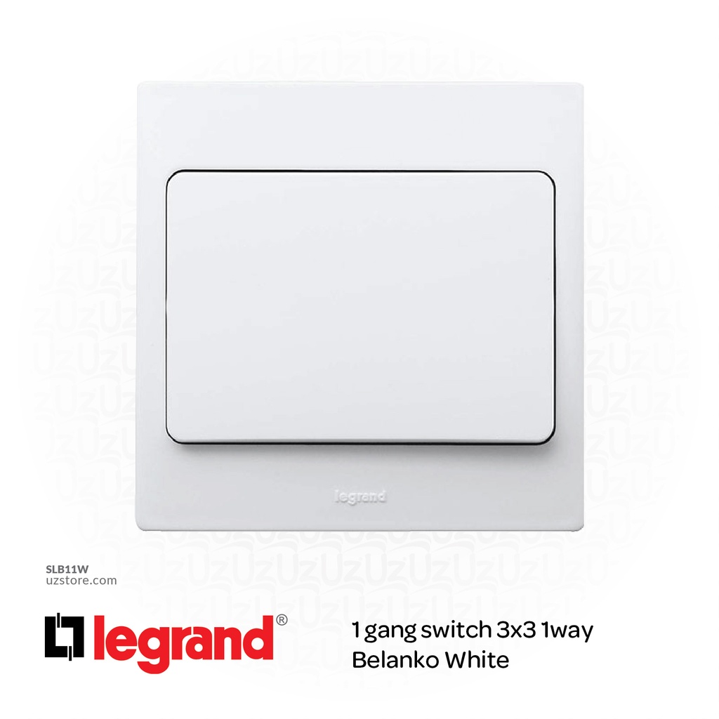 1 gang switch 3*3 1way Legrand Belanko White