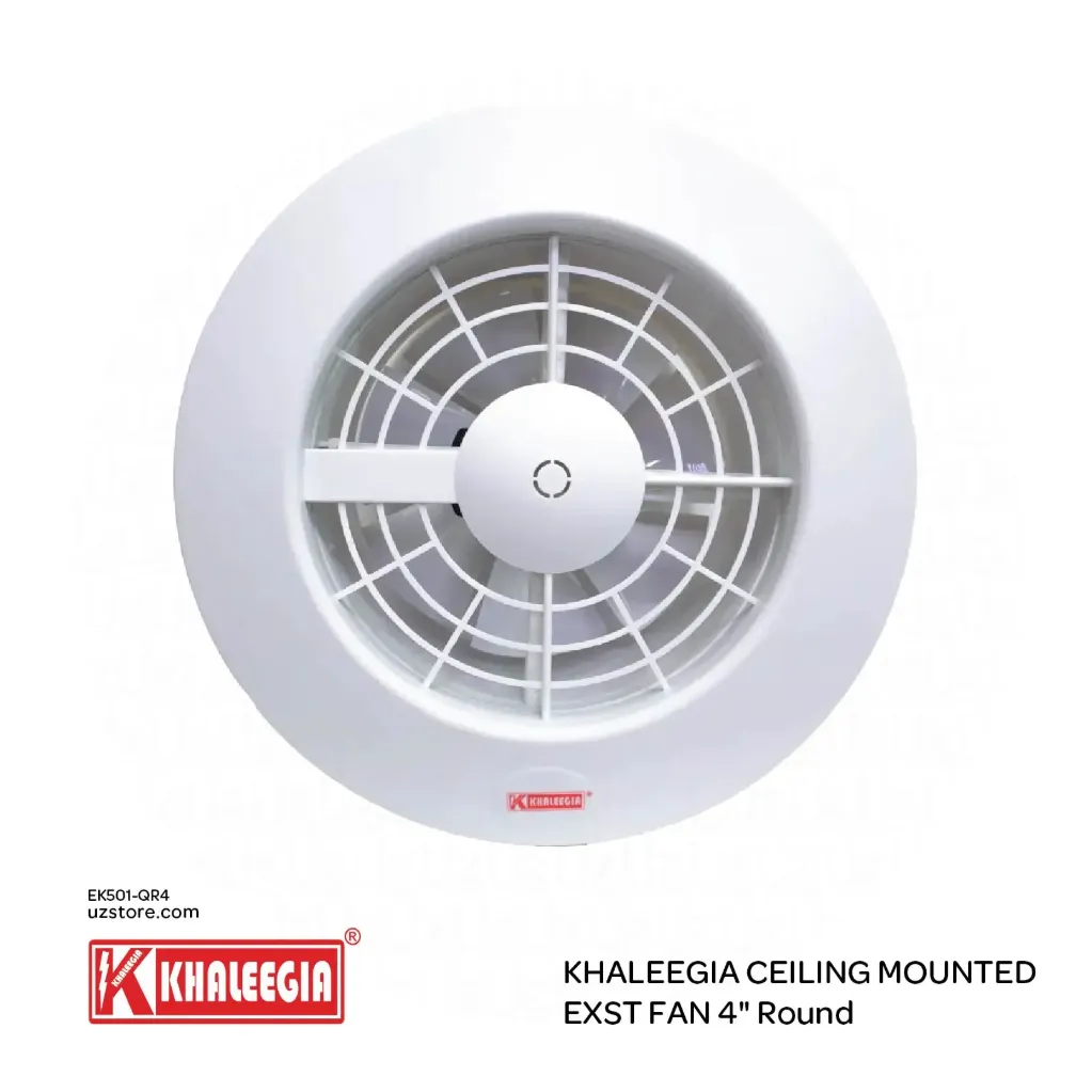 KHALEEGIA CEILING MOUNTED EXST FAN 4" Round K-QR4