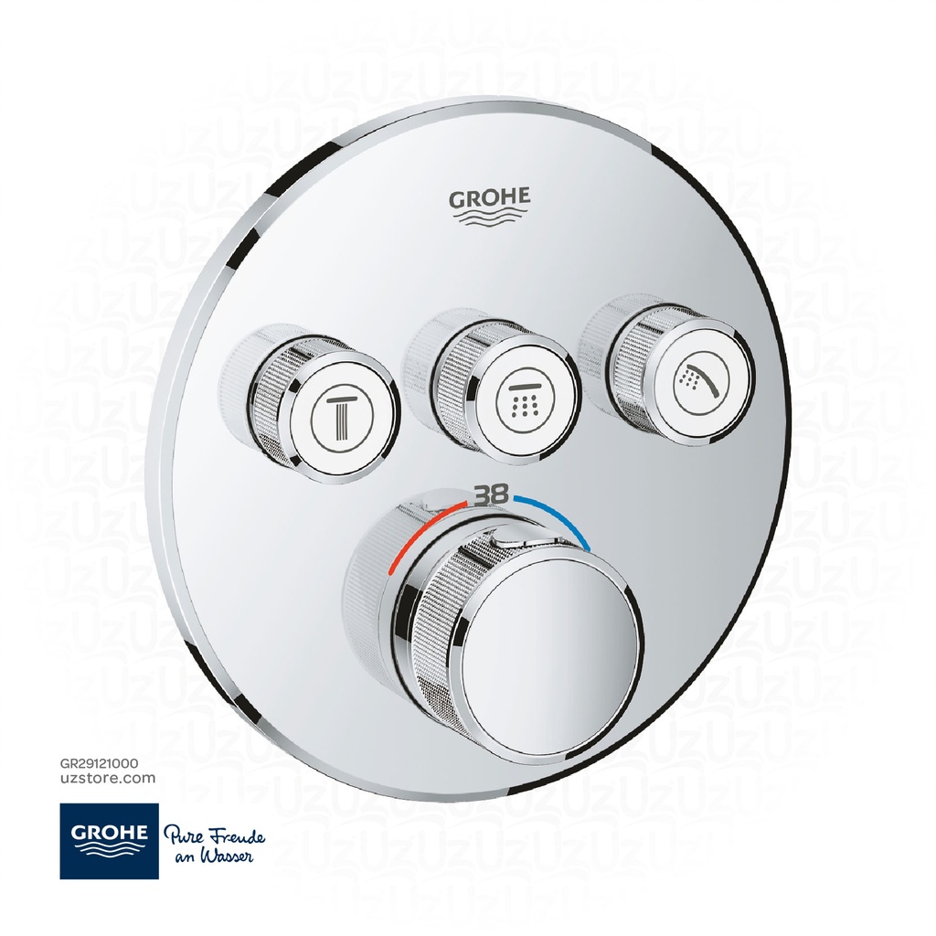 GROHE Grohtherm SmartControl Safety mixer for concealed installation with 3 valves , 29121000 , chrome