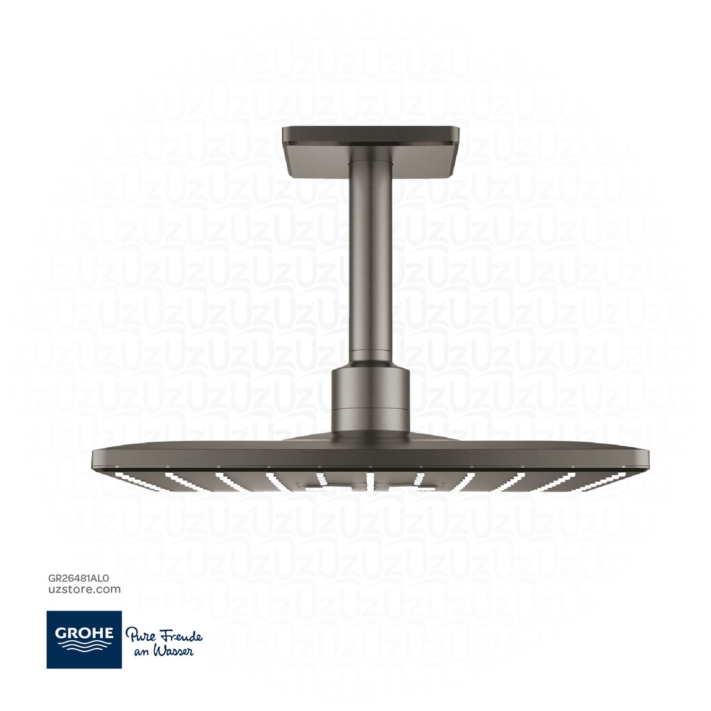 [GR26481AL0] GROHE Rainshower SmartActive 310 Cube Head shower set ceiling 142 mm , 2 sprays , 26481AL0 , brushed hard graphite