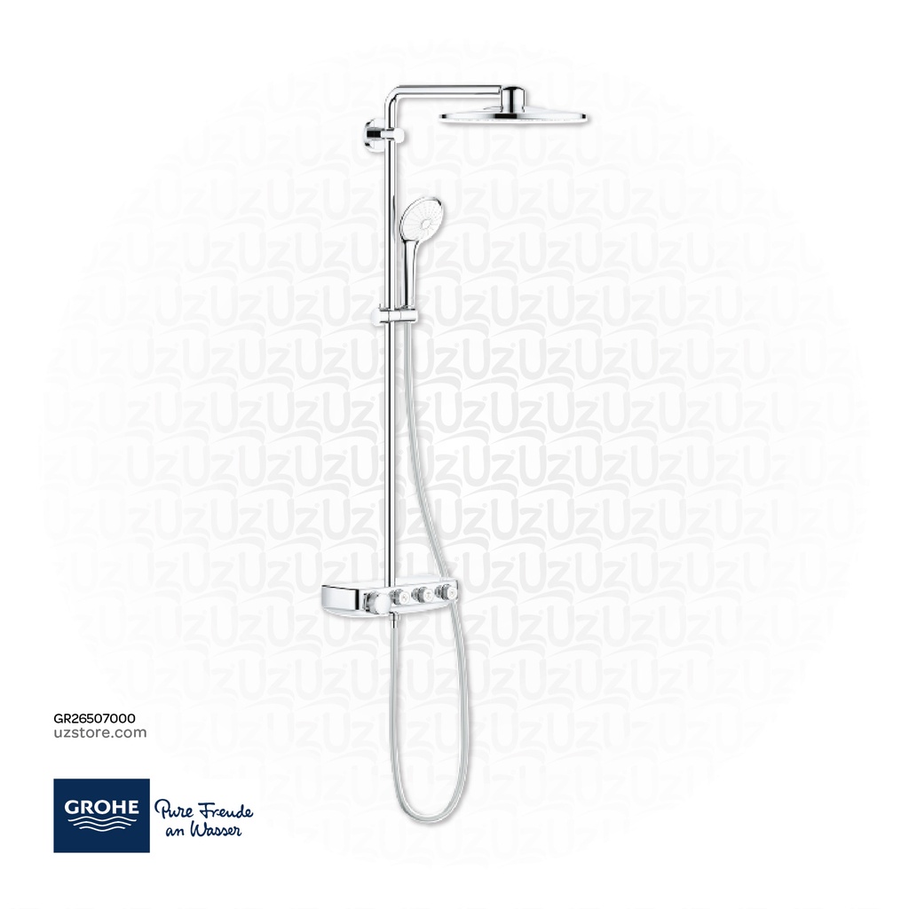 GROHE Euphoria SmartControl System 310 Duo Shower system with Safety Mixer for wall mounting , 26507000 , chrome
